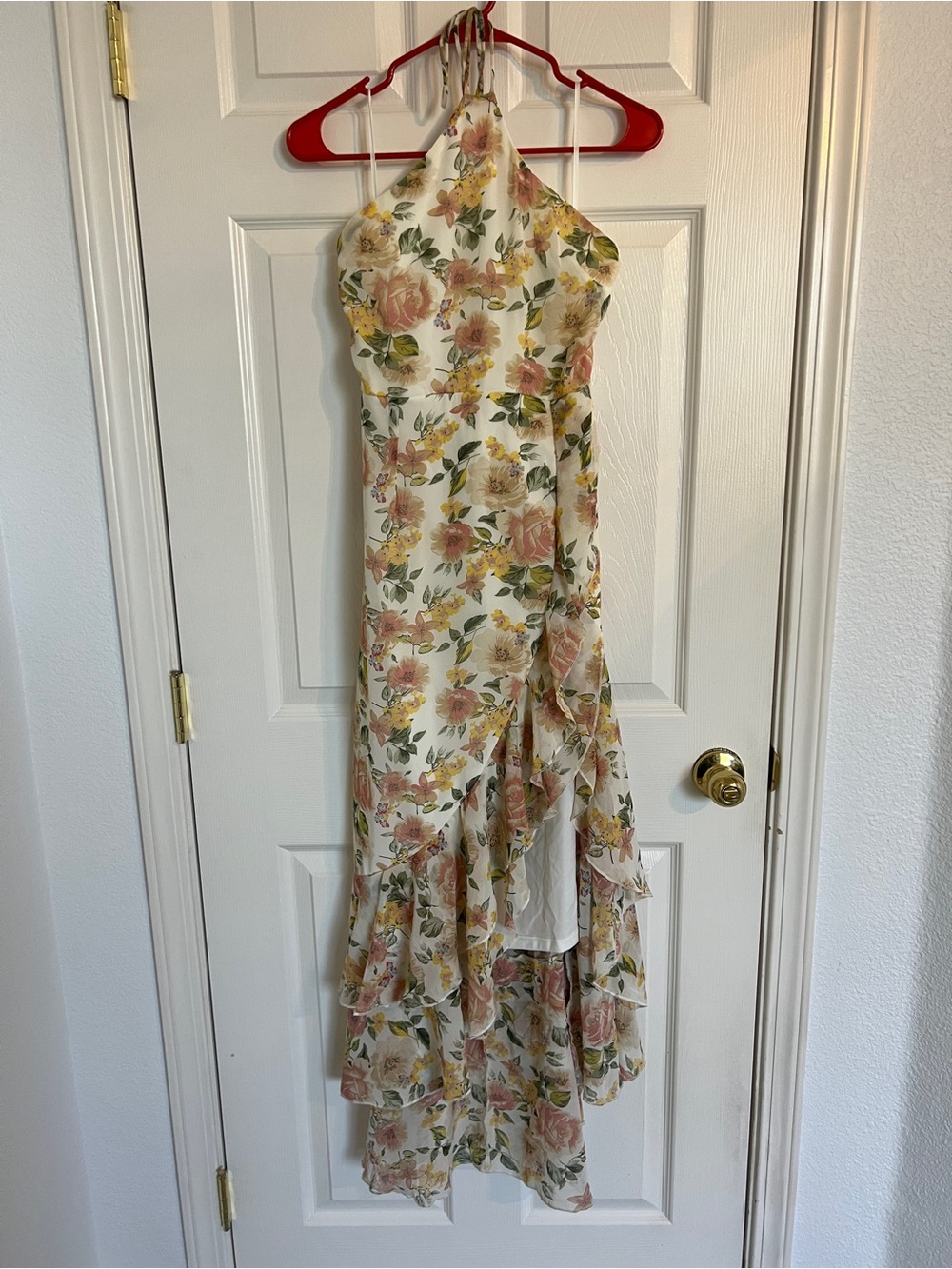 Petal & Pup Liv Floral Halter Maxi Dress Boho Romantic Garden Party NWT 8